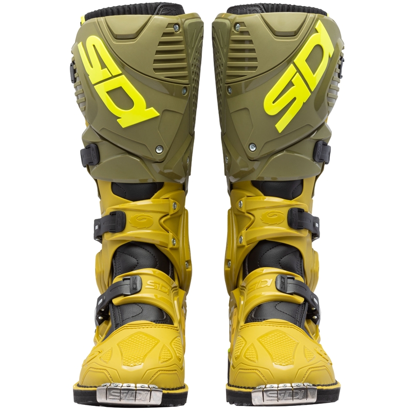SiDi Crossfire 3 mootorrattasaapad oliiviroheline-fluo kollane