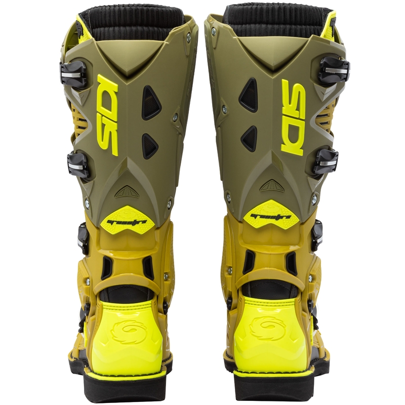 SiDi Crossfire 3 mootorrattasaapad oliiviroheline-fluo kollane