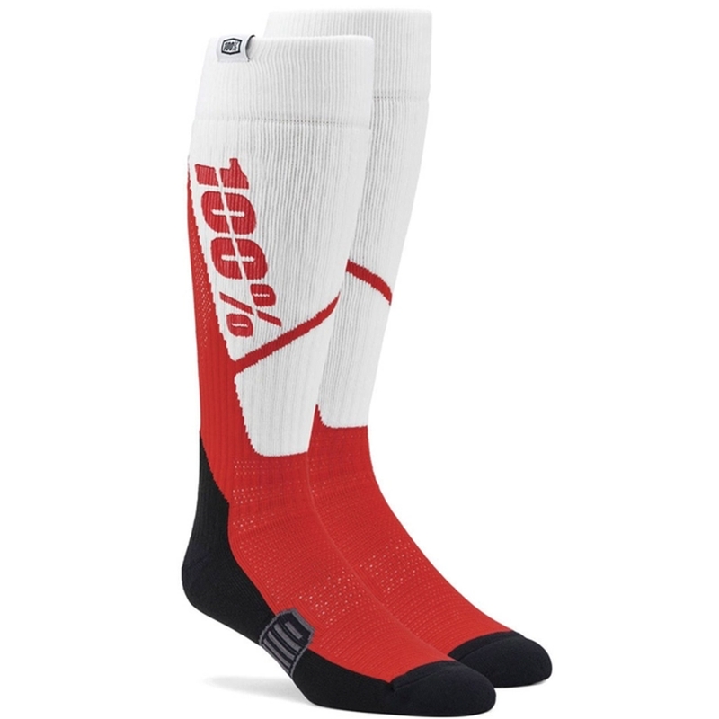 Sokid 100% - USA Torque MX valge ja punane