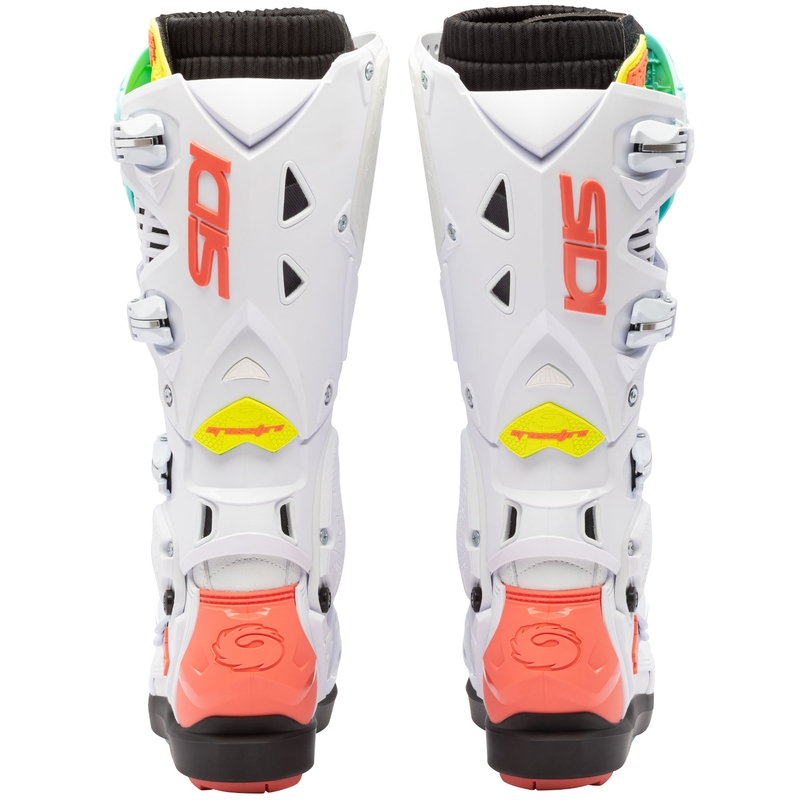 SiDi Crossfire 3 SRS mootorrattasaapad valge-fluo mint-fluo korall