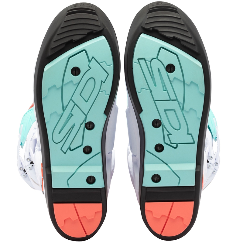 SiDi Crossfire 3 SRS mootorrattasaapad valge-fluo mint-fluo korall