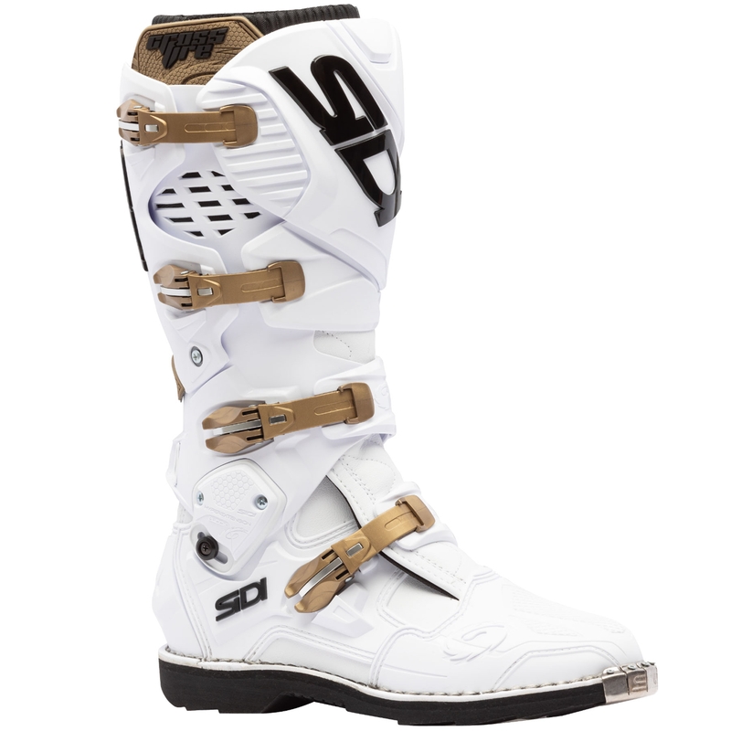 SiDi Crossfire 3 mootorrattasaapad valge-pronksiga