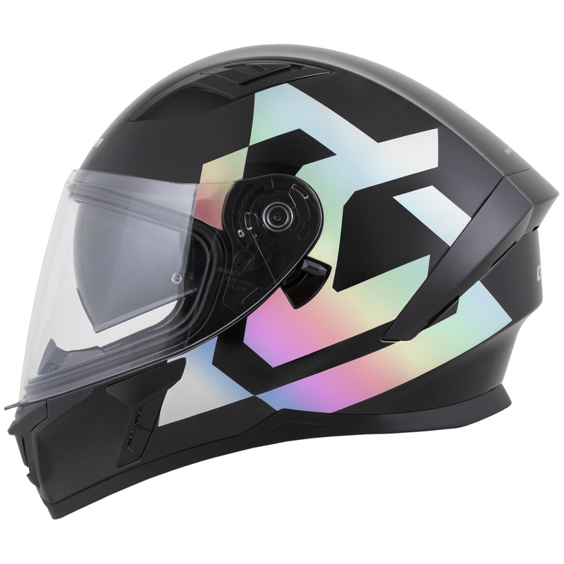 Cassida Orbit Grind Absolut Integraalne mootorratta kiiver must-hologrammne