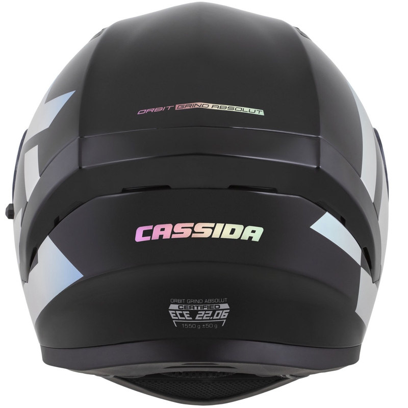 Cassida Orbit Grind Absolut Integraalne mootorratta kiiver must-hologrammne