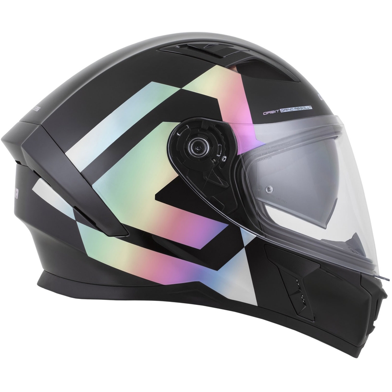 Cassida Orbit Grind Absolut Integraalne mootorratta kiiver must-hologrammne