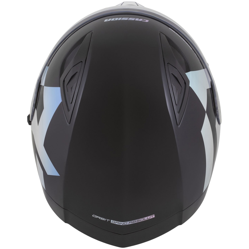 Cassida Orbit Grind Absolut Integraalne mootorratta kiiver must-hologrammne