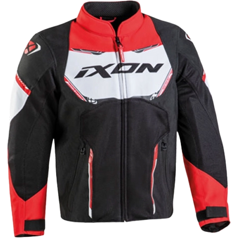 Laste mootorratta jope IXON Striker Air must-punane-valge