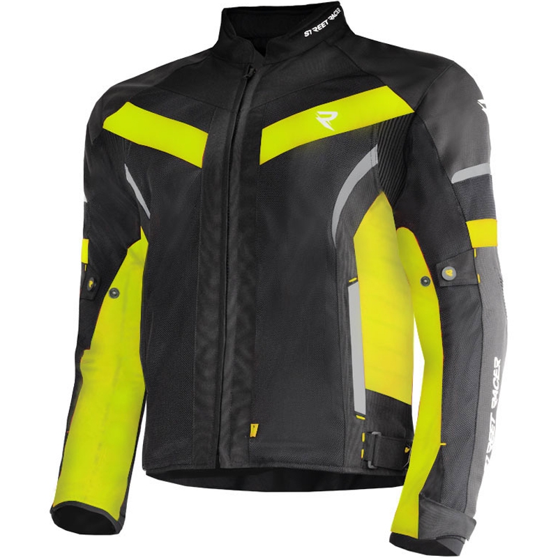 Street Racer Evans Air must-fluo kollane mootorratta jope