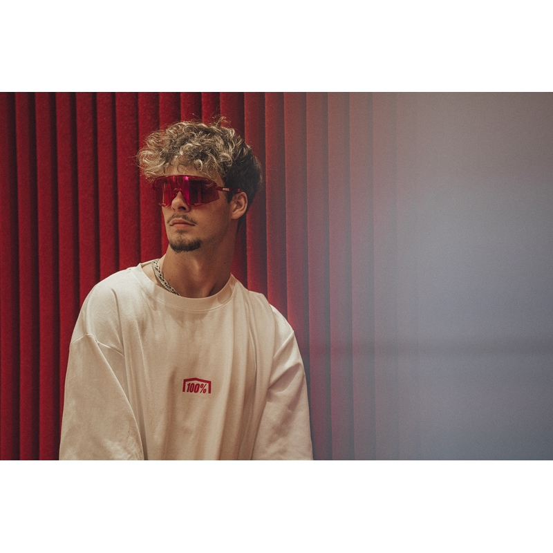 100% Slendale päikeseprillid HIPER Fire red klaasiga