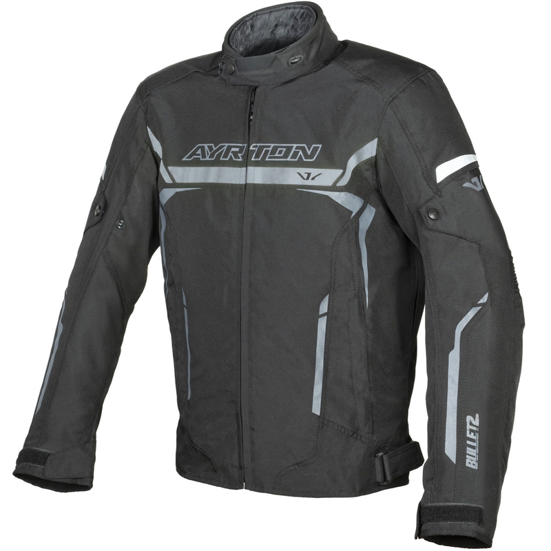 Ayrton Bullet II mootorratta jakk must-tumehall