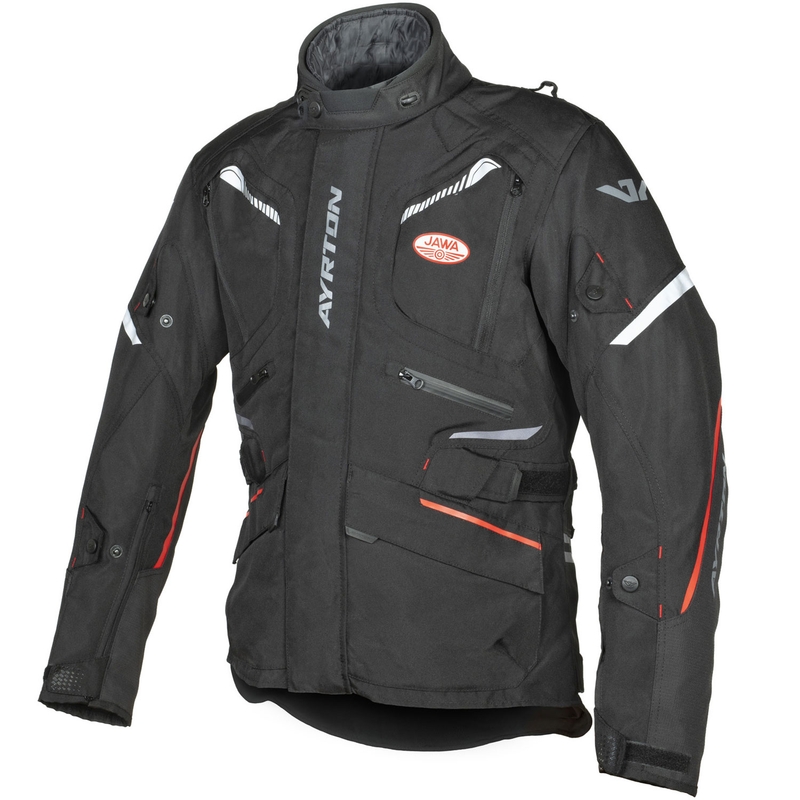 Bunda na motorku Ayrton Trail Jawa černo-červená
