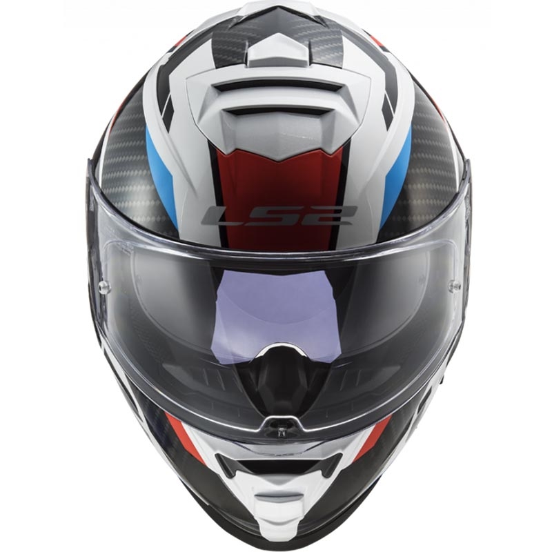 Täismaskiiver mootorrattale LS2 FF800 Storm II Racer valge-must-punane-sinine