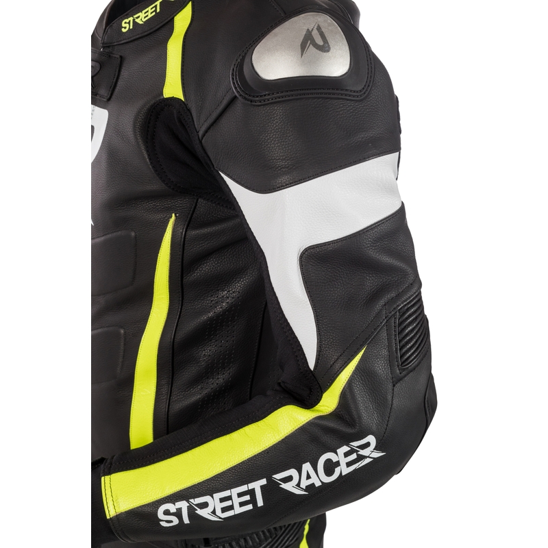 Pánská kombinéza Street Racer Fasttrack černo-bílo-fluo žlutá výprodej