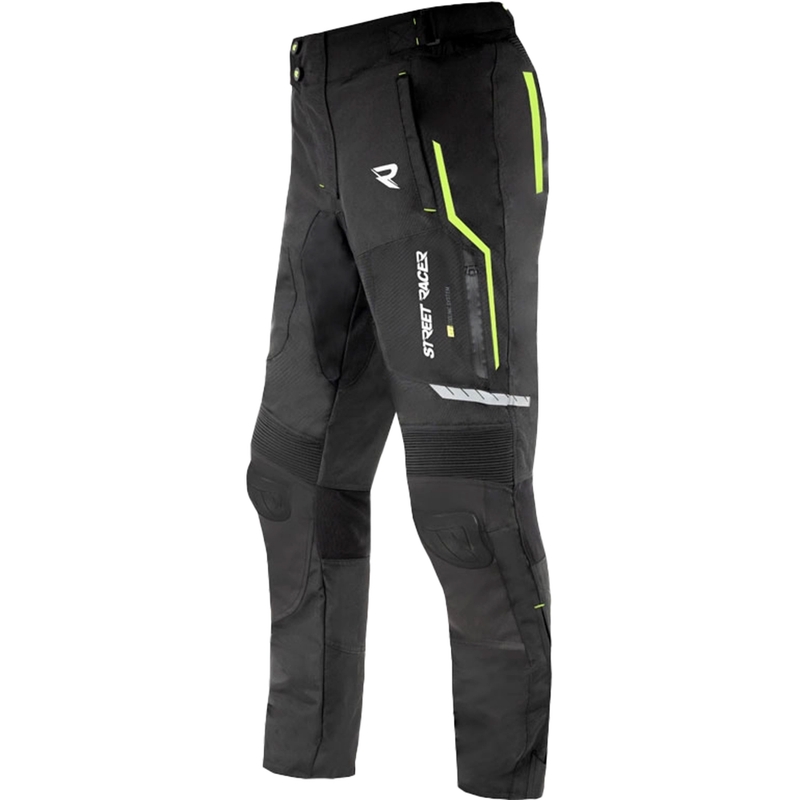 Street Racer Flex EVO mootorratta püksid must-fluo kollane