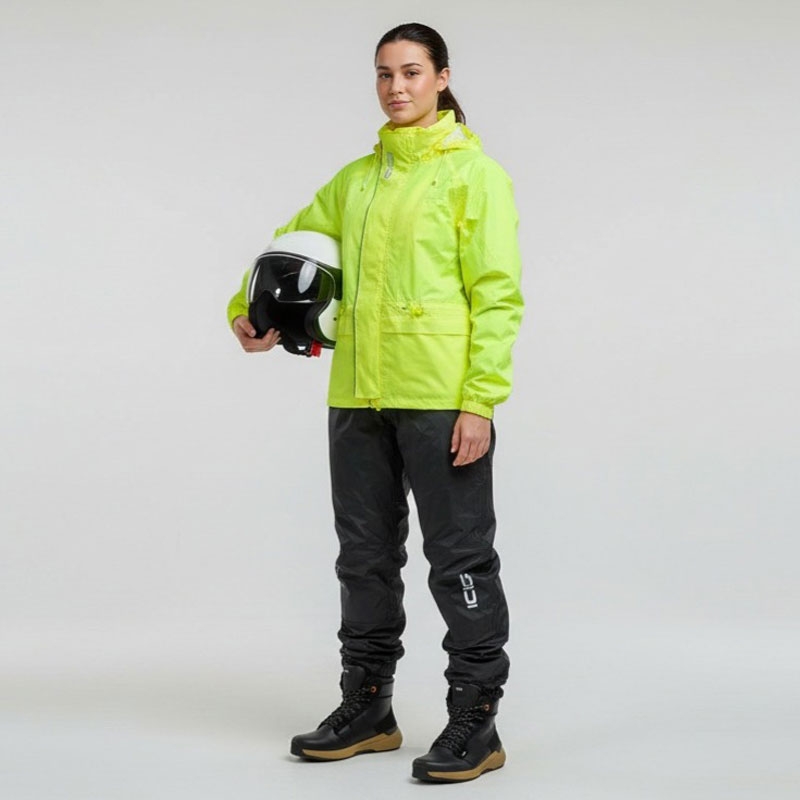 Mootorratta vihmakeep SiDi Tempora fluokollane-must