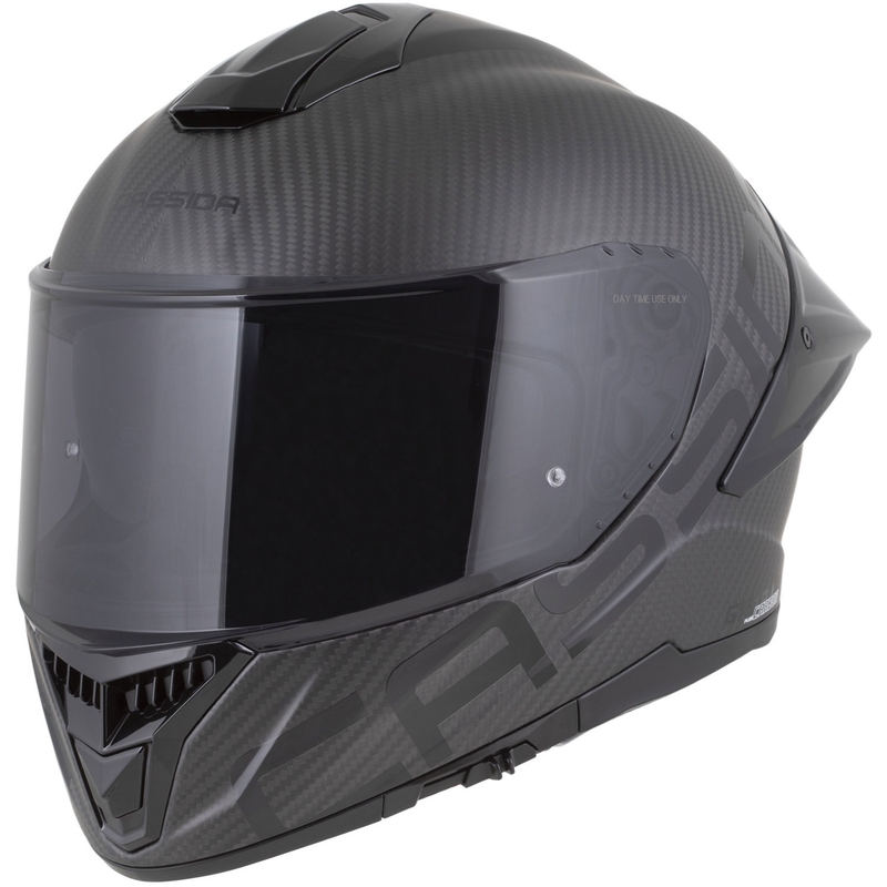 Cassida Integral GTS 2.1 Plus Carbon täisnäoga mootorrattakiiver matt süsinik-must-valge