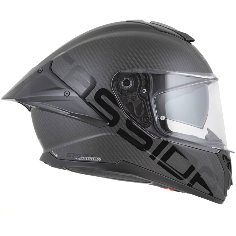 Cassida Integral GTS 2.1 Plus Carbon täisnäoga mootorrattakiiver matt süsinik-must-valge