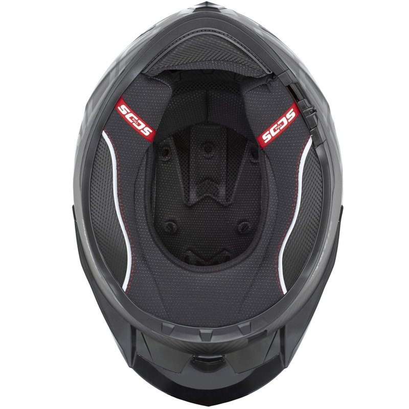 Cassida Integral GTS 2.1 Plus Carbon täisnäoga mootorrattakiiver matt süsinik-must-valge