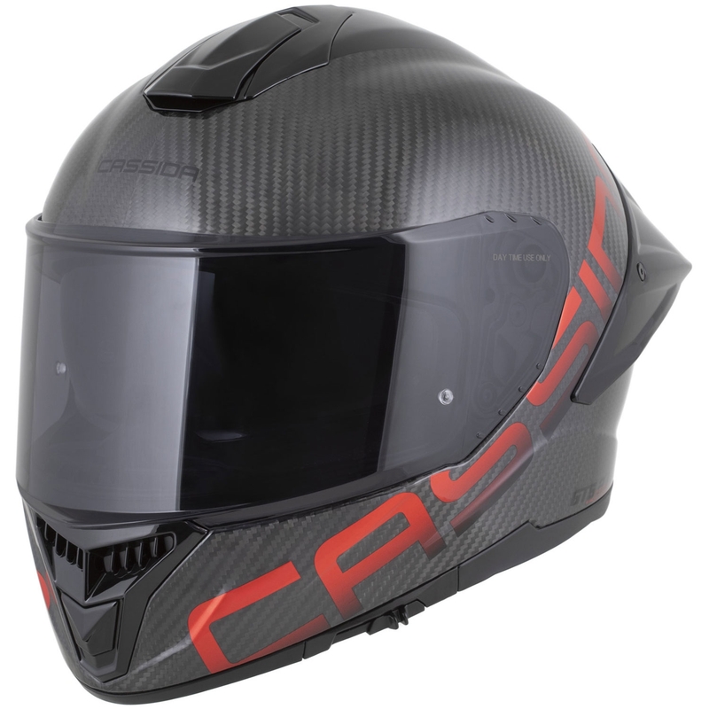 Cassida Integral GTS 2.1 Plus Carbon täisnäoga mootorrattakiiver matt süsinikpunane