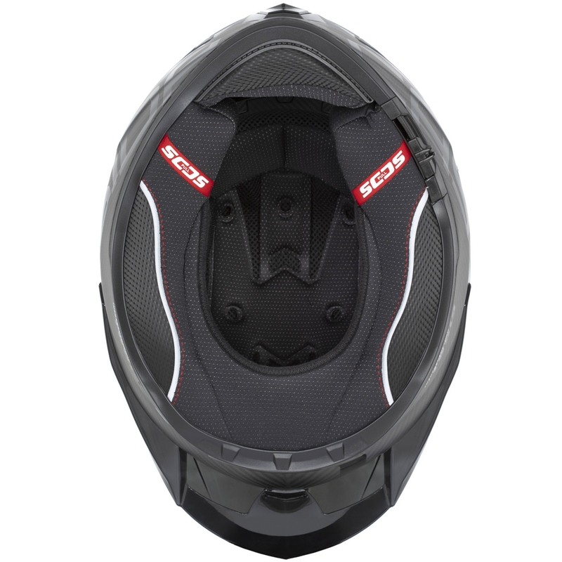 Cassida Integral GTS 2.1 Plus Carbon täisnäoga mootorrattakiiver matt süsinikpunane