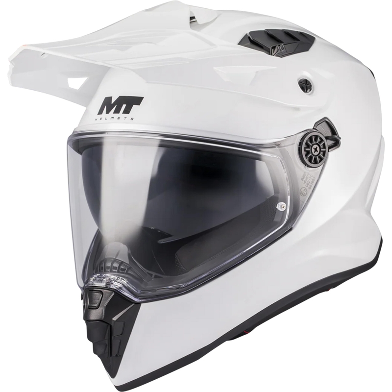 Enduro mootorratta kiiver MT Track SV Pure A0 valge