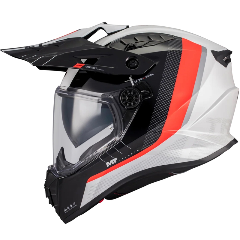 Enduro mootorrattakiiver MT Track SV Nomad A15 valge-must-punane