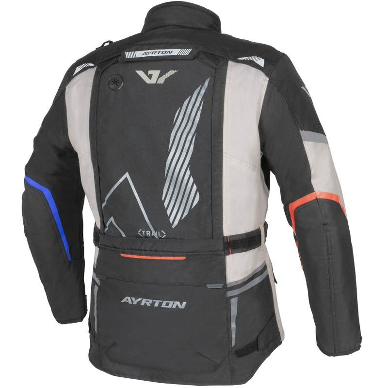 Ayrton Trail mootorrattajope valge-must-punane-sinine-hall