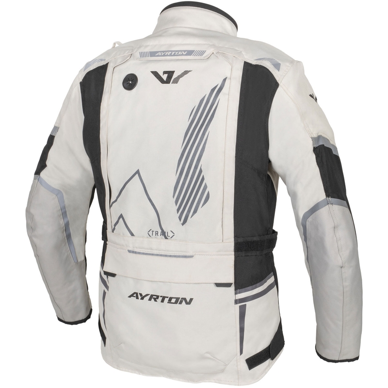 Ayrton Trail mootorratta jope valge-must-hall