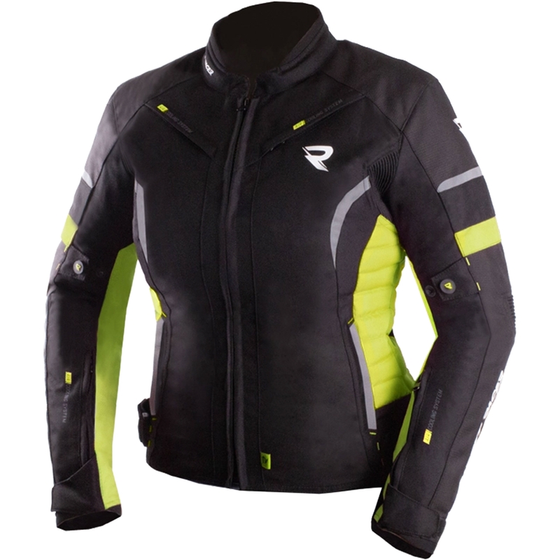 Naiste mootorratta jakk Street Racer Betty II must-fluo kollane