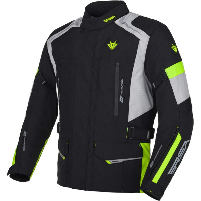 Mootorratta jope RSA EXO 2 must-hall-fluo kollane