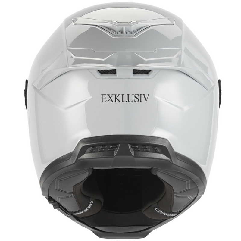 NOX Exclusive Goliath täisnäoga mootorrattakiiver hall-valge