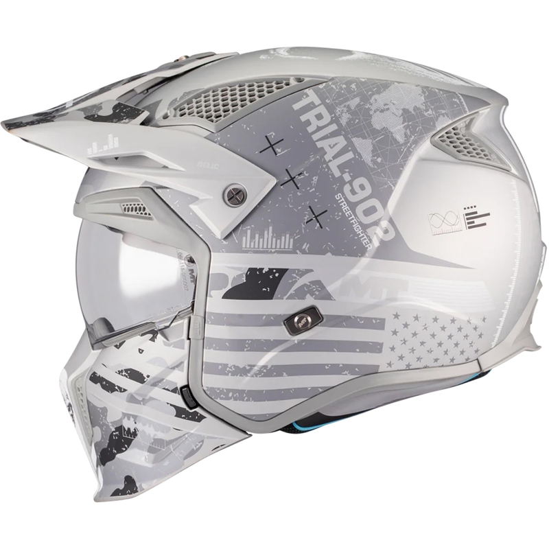 Moodulmootorratta kiiver MT Streetfighter SV S Belic A2 matt valge-hall