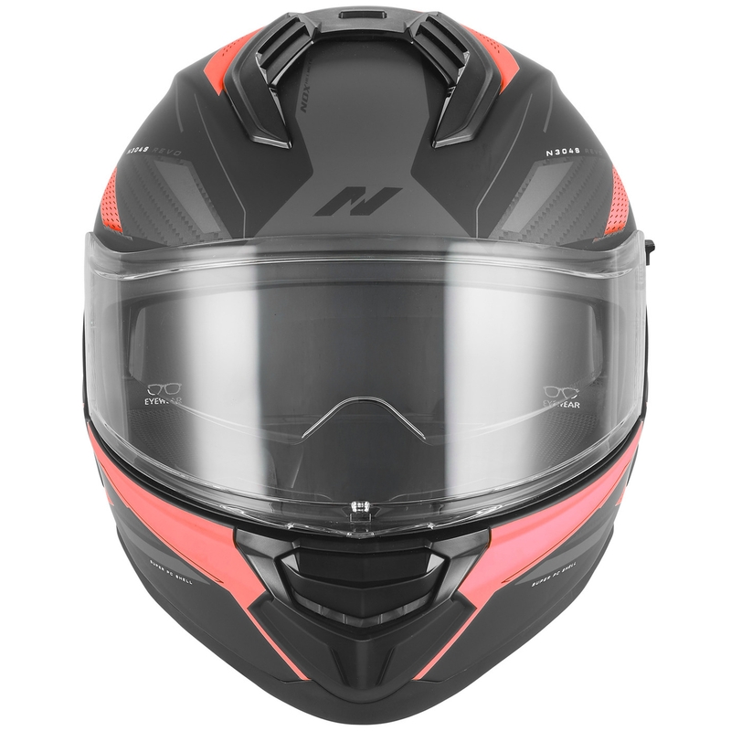 Täismaskiiver mootorrattale NOX N304-S REVO matt must-punane