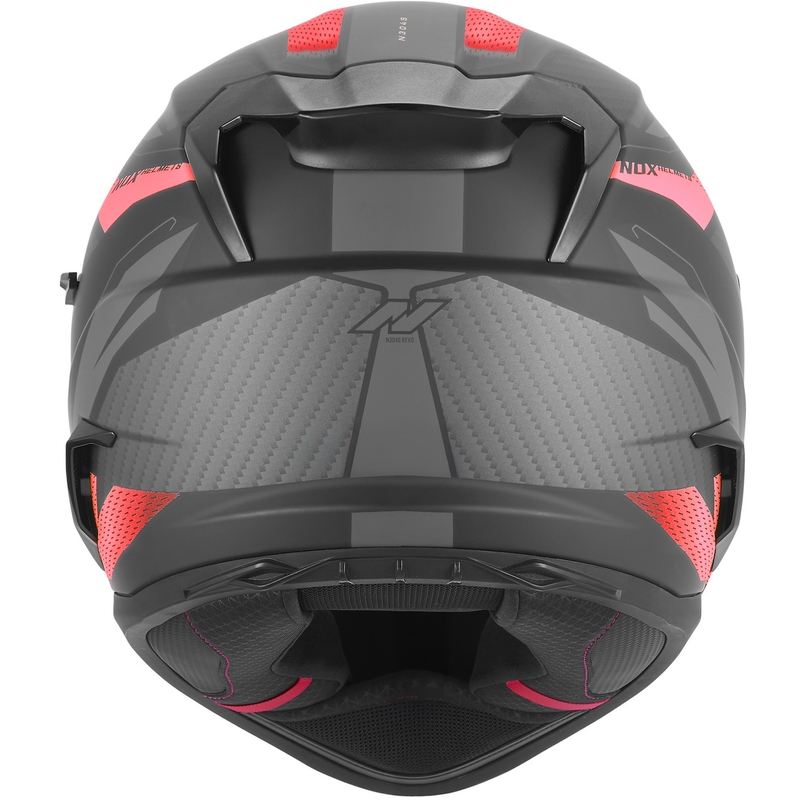 Täismaskiiver mootorrattale NOX N304-S REVO matt must-punane