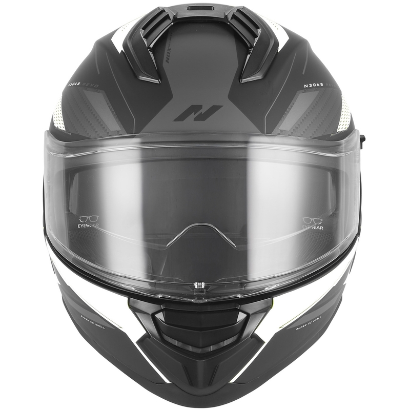 Täismaskiiver mootorrattale NOX N304-S REVO matt must-valge