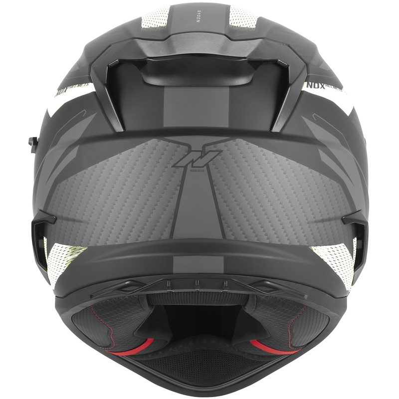 Täismaskiiver mootorrattale NOX N304-S REVO matt must-valge