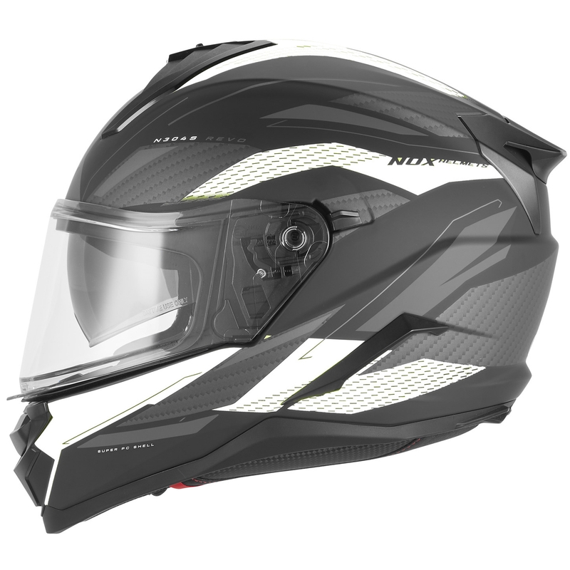Täismaskiiver mootorrattale NOX N304-S REVO matt must-valge