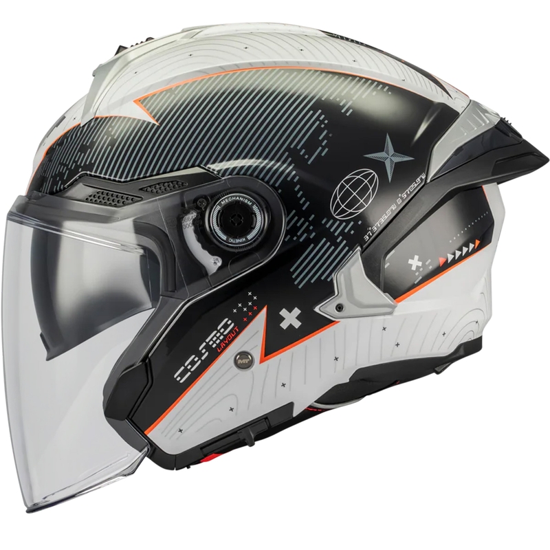 Avatud mootorrattakiiver MT Cosmo SV Layout A1 must-hall