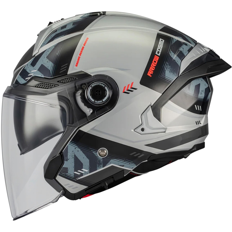 Avatud mootorrattakiiver MT Cosmo SV Arrow C2 hall-must