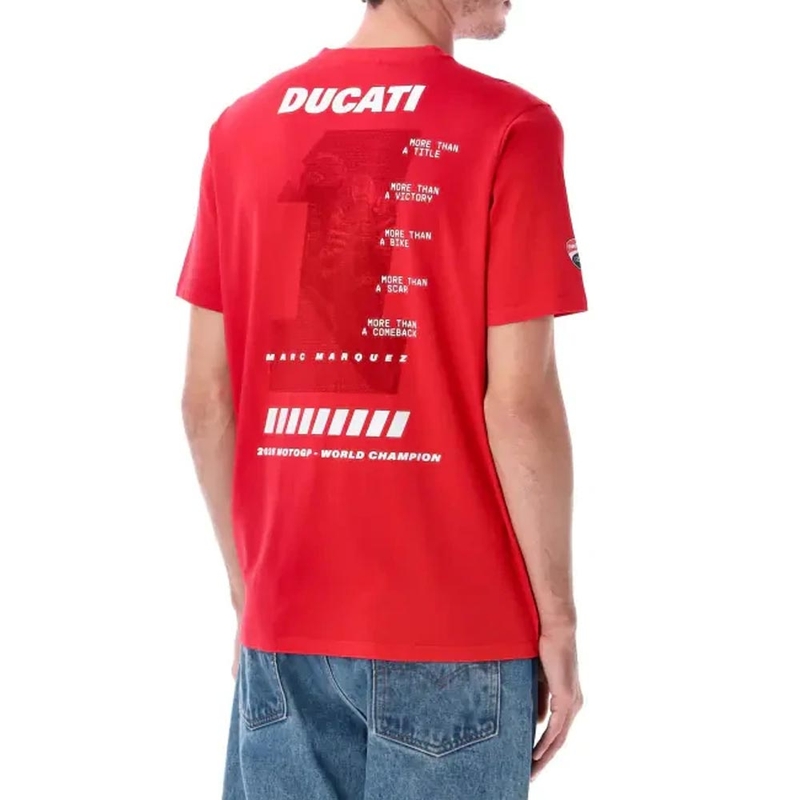 T-särk Ducati Marc Marquez MM93 maailmameistrivõistluste jaoks, punane