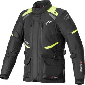 Alpinestars Andes Drystar 3 must-fluo kollane mootorratta jope