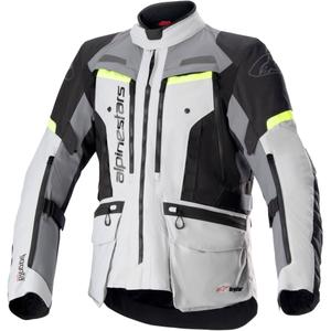 Alpinestars Bogota PRO Drystar hall-must-fluo kollane mootorratta jope