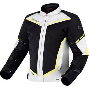 Moto jakk Ozone Jet II hall-must-fluo kollane allahindlus