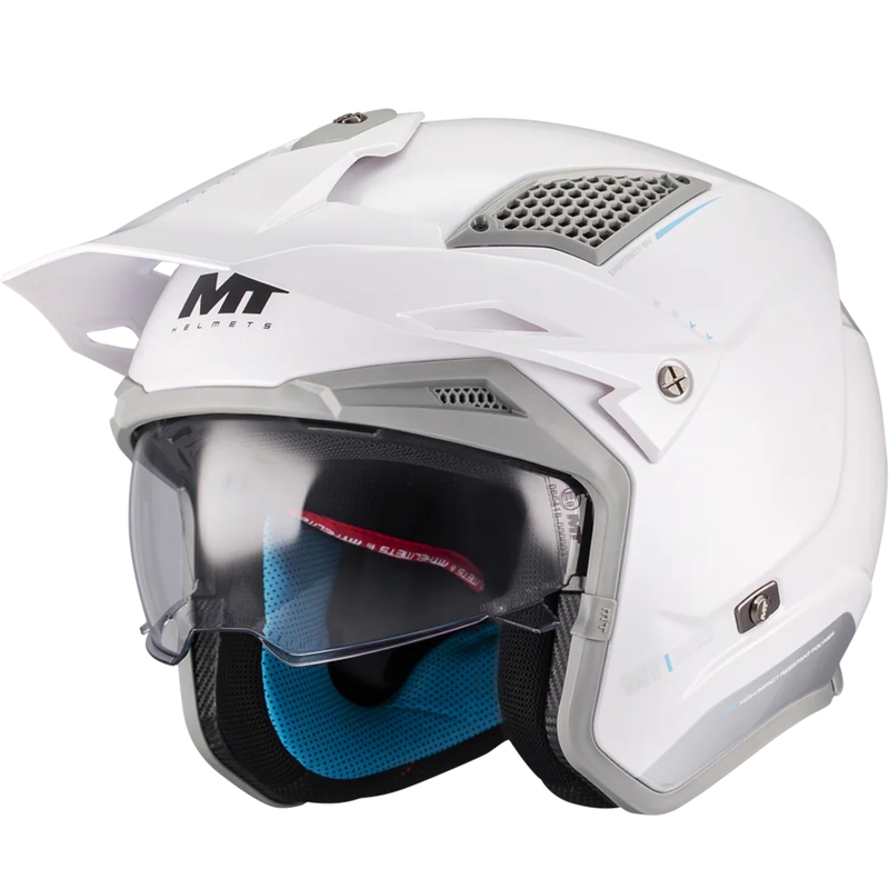 Avatud trial-mootorratta kiiver MT District SV S Soul A2 valge-hall