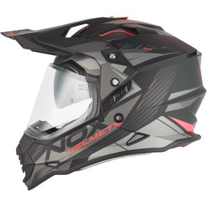 Enduro mootorratta kiiver NOX N312 Track matt must-punane