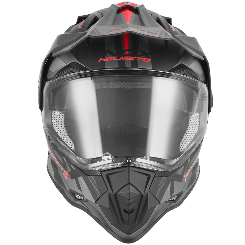 Enduro mootorratta kiiver NOX N312 Track matt must-punane