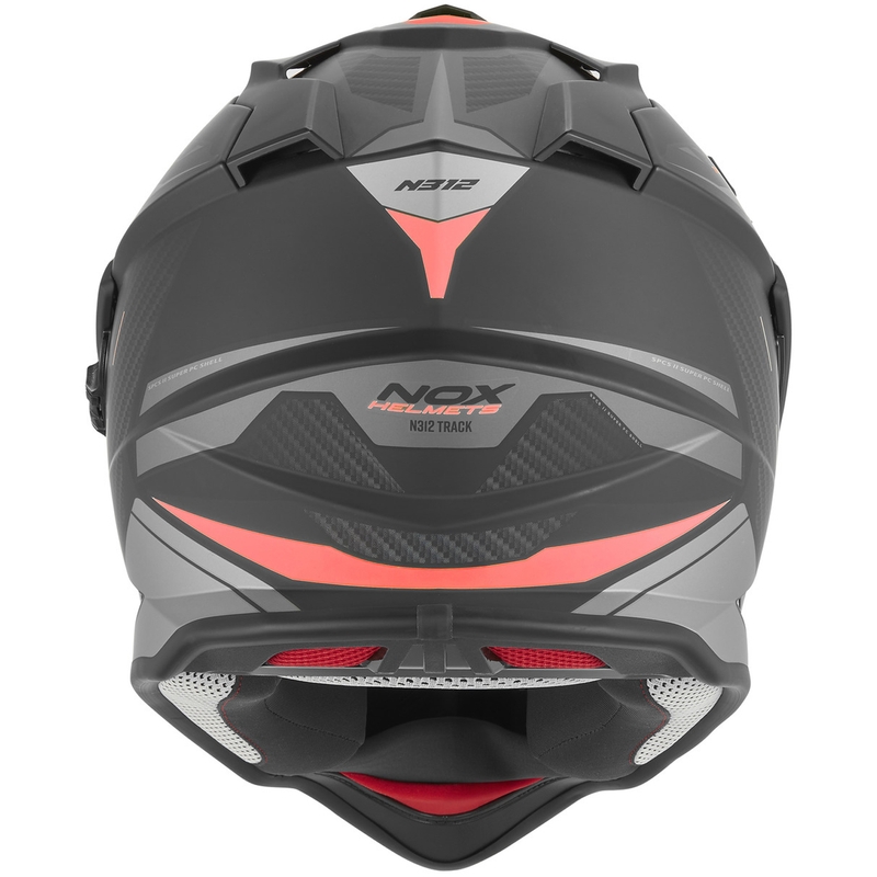 Enduro mootorratta kiiver NOX N312 Track matt must-punane