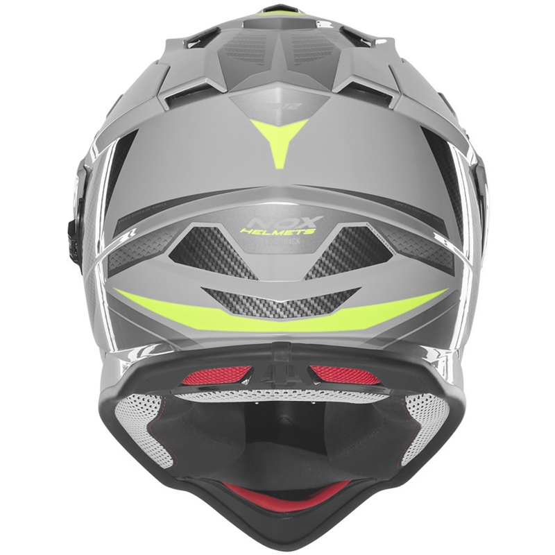 Enduro mootorratta kiiver NOX N312 Track hall-fluorestseeriv kollane