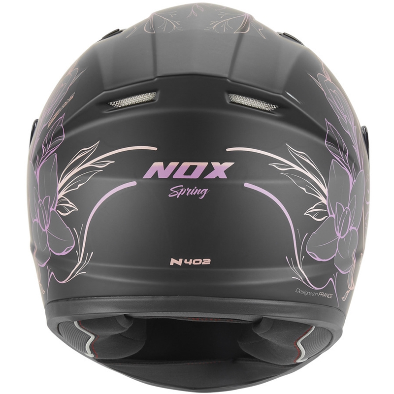 Laste täismaskiiver NOX N731 Spring matt must-roosa