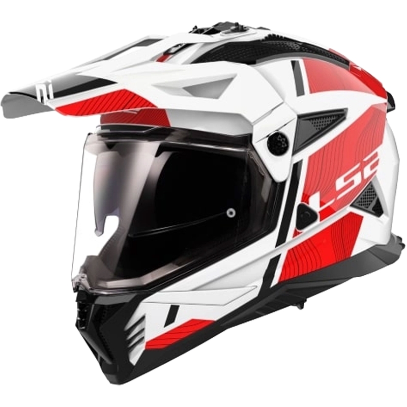 Enduro mootorratta kiiver LS2 MX702 PIONEER II HILL valge-punane